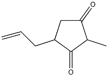 2-Methyl-4-(2-propenyl)-1,3-cyclopentanedione 结构式