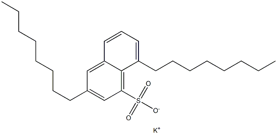 3,8-Dioctyl-1-naphthalenesulfonic acid potassium salt 结构式