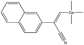 (Z)-2-(2-Naphtyl)-3-(trimethylgermyl)propenenitrile 结构式