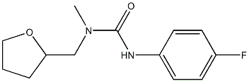 1-(p-Fluorophenyl)-3-methyl-3-(tetrahydrofuran-2-ylmethyl)urea 结构式