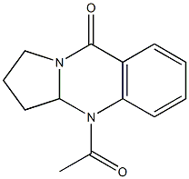 1,2,3,3a-Tetrahydro-4-acetylpyrrolo[2,1-b]quinazolin-9(4H)-one 结构式