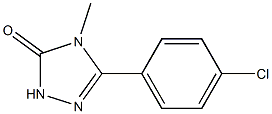 4-Methyl-5-(4-chlorophenyl)-2H-1,2,4-triazol-3(4H)-one 结构式