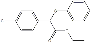 2-(Phenylthio)-2-(4-chlorophenyl)acetic acid ethyl ester 结构式