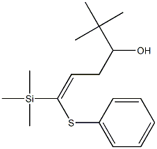 2,2-Dimethyl-6-(phenylthio)-6-(trimethylsilyl)-5-hexen-3-ol 结构式