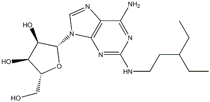 2-(3-Ethylpentylamino)adenosine 结构式