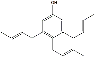 3,4,5-Tri(2-butenyl)phenol 结构式