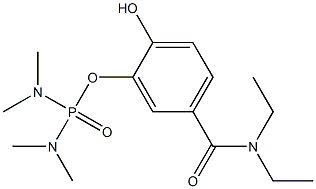 Di(dimethylamino)phosphinic acid (2-hydroxy-5-(diethylaminocarbonyl)phenyl) ester 结构式