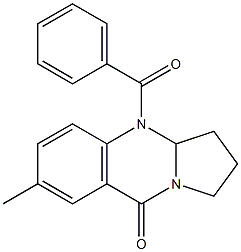 1,2,3,3a-Tetrahydro-4-benzoyl-7-methylpyrrolo[2,1-b]quinazolin-9(4H)-one 结构式