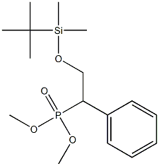 1-Phenyl-2-(tert-butyldimethylsilyloxy)ethylphosphonic acid dimethyl ester 结构式