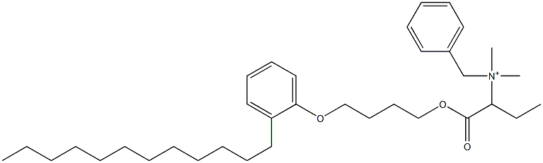 N,N-Dimethyl-N-benzyl-N-[1-[[4-(2-dodecylphenyloxy)butyl]oxycarbonyl]propyl]aminium 结构式