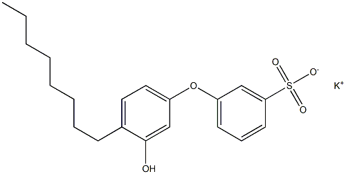 3'-Hydroxy-4'-octyl[oxybisbenzene]-3-sulfonic acid potassium salt 结构式