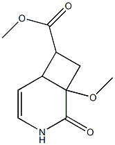 1-Methoxy-2-oxo-3-azabicyclo[4.2.0]oct-4-ene-7-carboxylic acid methyl ester 结构式