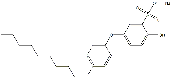 4-Hydroxy-4'-decyl[oxybisbenzene]-3-sulfonic acid sodium salt 结构式