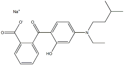 o-[4-(N-Ethyl-N-isopentylamino)-2-hydroxybenzoyl]benzoic acid sodium salt 结构式