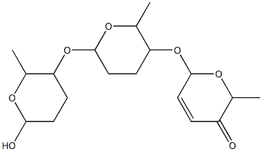 6-[[6-[(6-Hydroxy-2-methyltetrahydro-2H-pyran)-3-yloxy]-2-methyltetrahydro-2H-pyran]-3-yloxy]-2-methyl-3,6-dihydro-2H-pyran-3-one 结构式