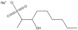 3-Hydroxynonane-2-sulfonic acid sodium salt 结构式