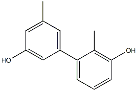 2,5'-Dimethyl-1,1'-biphenyl-3,3'-diol 结构式
