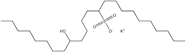 16-Hydroxytetracosane-11-sulfonic acid potassium salt 结构式