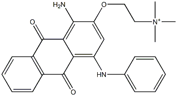 2-[[[1-Amino-9,10-dihydro-9,10-dioxo-4-(phenylamino)anthracen]-2-yl]oxy]-N,N,N-trimethylethanaminium 结构式