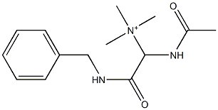 1-Acetylamino-2-benzylamino-2-oxo-N,N,N-trimethylethanaminium 结构式