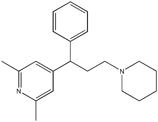 1-[3-(2,6-Dimethyl-4-pyridyl)-3-phenylpropyl]piperidine 结构式