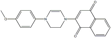 2-[(4-(4-Methoxyphenyl)-1,2,3,4-tetrahydropyrazin)-1-yl]-1,4-naphthoquinone 结构式