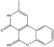 5-Imino-2-methyl-5H-[1]benzopyrano[3,4-c]pyridine-4(3H)-thione 结构式