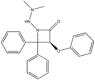 (3S)-1-(2,2-Dimethylhydrazino)-3-phenoxy-4,4-diphenylazetidin-2-one 结构式