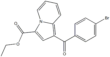 1-(4-Bromobenzoyl)indolizine-3-carboxylic acid ethyl ester 结构式