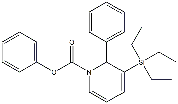 1,2-Dihydro-2-phenyl-3-(triethylsilyl)pyridine-1-carboxylic acid phenyl ester 结构式