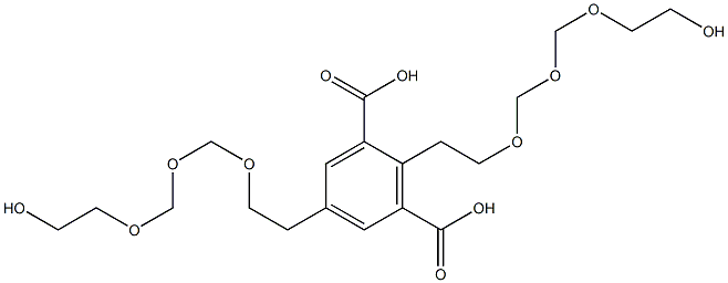 2,5-Bis(9-hydroxy-3,5,7-trioxanonan-1-yl)isophthalic acid 结构式