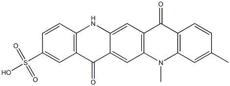 5,7,12,14-Tetrahydro-10,12-dimethyl-7,14-dioxoquino[2,3-b]acridine-2-sulfonic acid 结构式