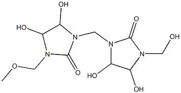 1-[[4,5-Dihydroxy-3-(hydroxymethyl)-2-oxoimidazolidin-1-yl]methyl]-4,5-dihydroxy-3-(methoxymethyl)imidazolidin-2-one 结构式