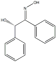 (S,E)-2-Hydroxy-1,2-diphenylethanone oxime 结构式