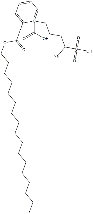 Phthalic acid 1-heptadecyl 2-(4-sodiosulfobutyl) ester 结构式