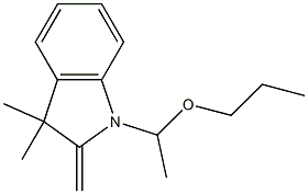 3,3-Dimethyl-2-methylene-1-(1-propyloxyethyl)indoline 结构式