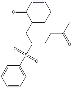 6-[2-(Phenylsulfonyl)-5-oxohexyl]-2-cyclohexen-1-one 结构式