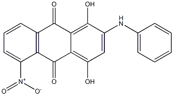 2-Anilino-1,4-dihydroxy-5-nitroanthraquinone 结构式