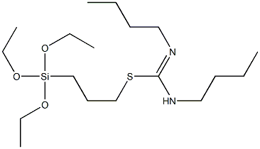 N,N'-Dibutylcarbamimidothioic acid 3-(triethoxysilyl)propyl ester 结构式