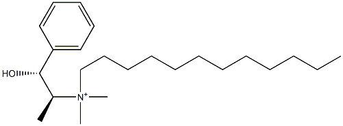 N-[(2S,3R)-3-Hydroxy-3-phenylpropane-2-yl]-N,N-dimethyldodecane-1-aminium 结构式