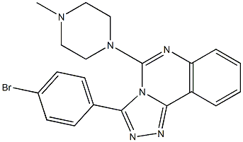 3-(4-Bromophenyl)-5-(4-methyl-1-piperazinyl)-1,2,4-triazolo[4,3-c]quinazoline 结构式