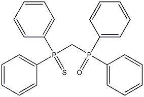 [(Diphenylphosphinyl)methyl]diphenylphosphine sulfide 结构式