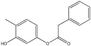 Phenylacetic acid 3-hydroxy-4-methylphenyl ester 结构式