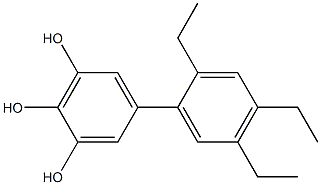 5-(2,4,5-Triethylphenyl)benzene-1,2,3-triol 结构式