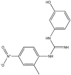 1-(2-Methyl-4-nitrophenyl)-3-[3-hydroxyphenyl]guanidine 结构式