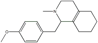 1,2,3,4,5,6,7,8-Octahydro-1-(4-methoxybenzyl)-2-methylisoquinoline 结构式