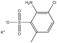 2-Amino-3-chloro-6-methylbenzenesulfonic acid potassium salt 结构式