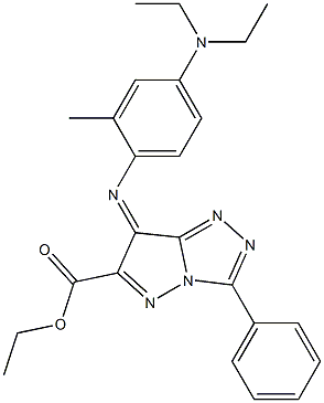 (7Z)-7-[[2-Methyl-4-(diethylamino)phenyl]imino]-3-phenyl-7H-pyrazolo[5,1-c]-1,2,4-triazole-6-carboxylic acid ethyl ester 结构式