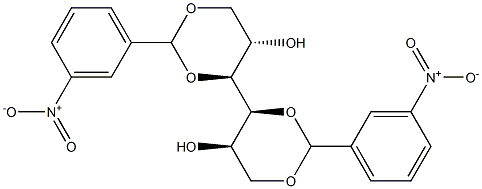 1-O,3-O:4-O,6-O-Bis(3-nitrobenzylidene)-L-glucitol 结构式