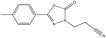 5-p-Tolyl-2-oxo-1,3,4-oxadiazole-3-propiononitrile 结构式